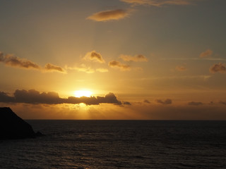 sunset at Hope Cove