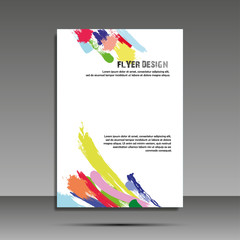 A4 minimal color design. Annual report, brochure, banner, idea, cover, booklet, flyer.