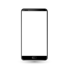 new phone front and black vector drawing eps10 format isolated on white background.