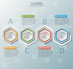 Abstract 3D Paper Infographics