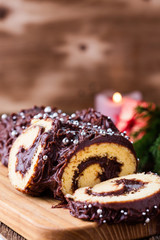 Christmas chocolate log