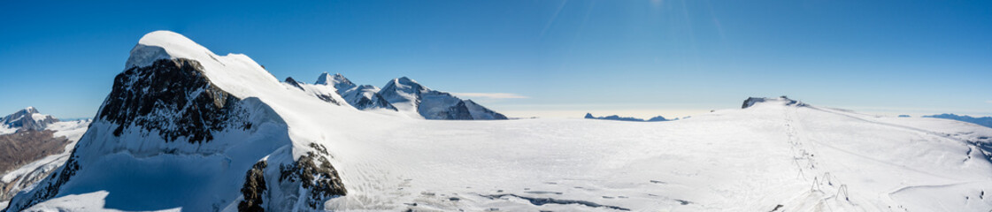 Fototapeta na wymiar Glacier paradise ski resort near Klein Matterhorn, Switzerland