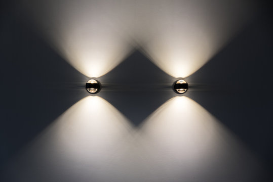 Wandlampe in Sternehotel, abstrakte Lichter