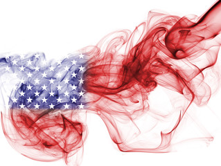 United States flag smoke