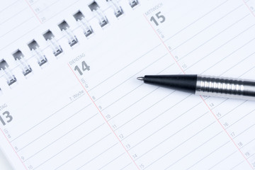 Terminkalender mit Stift - Blanko mit Textfreiraum