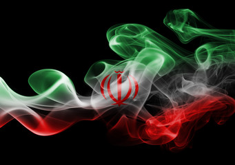 Iran national smoke flag