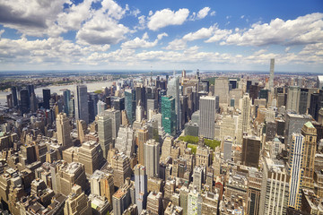 Fototapeta na wymiar Aerial picture of New York City skyline, USA.