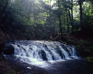 Greenstone Falls, Porcupine Mountains Wilderness State park, Michigan.
