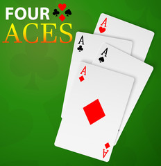 Four aces poker cards winner hand