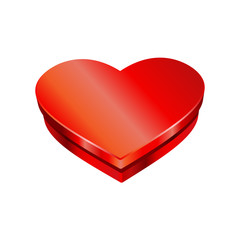 heart box love romantic passion icon. Isolated and flat illustration. Vector graphic