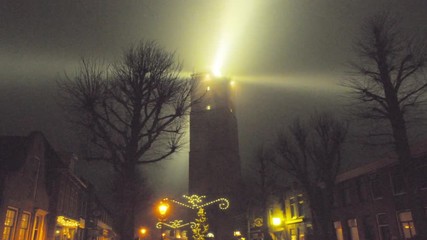 Brandaris lighthouse in the historic fishing village of the Dutch island of Terschelling