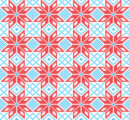 Winter festive Christmas knitted pattern woolen knitted