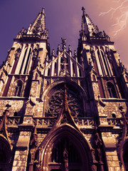 Naklejka premium Nikolaevsky church, House of organ and chamber music - Roman Catholic church of St. Nicholas in Kiev, Ukraine