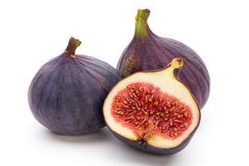 Fruits figs isolated on white background.