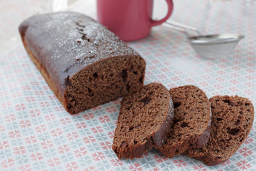 Bird cherry flour cake