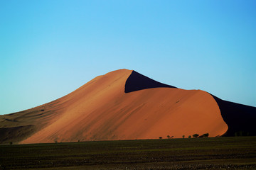 Fototapeta na wymiar Sossusvlei, Dünen, Höhe von 200 Meter, zu den größten Sanddünen der Welt, Düne 