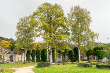 Ruins of the Cistercian Abbey of Villers, Villers-la-Ville, Walloon Brabant, Wallonia, Belgium