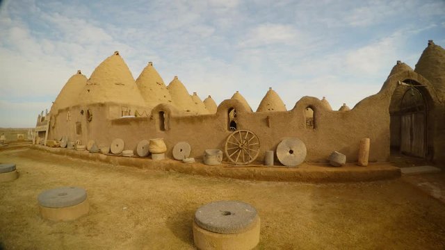 clay houses of the dwelling of antiquity, south-east of Turkey, on the border with Syria