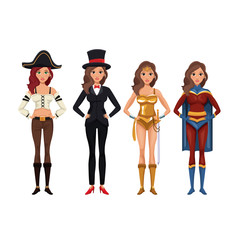 Women cosplay style icon vector illustration graphic design