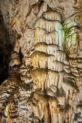 Cave interior in a limestone mountain