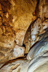 Cave interior in a limestone mountain
