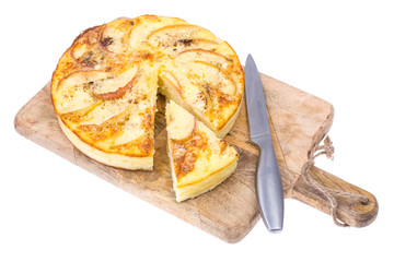 Casserole with apples and cinnamon