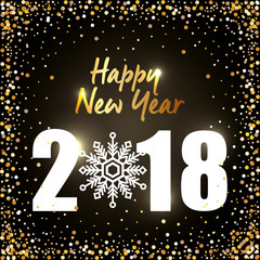 happy new year 2018 postcard