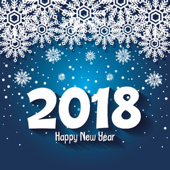 happy new year 2018 postcard