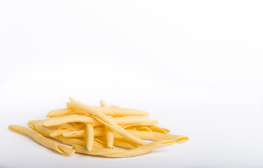 raw pasta isolated on a white background