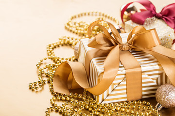 Magical arrangement of Christmas present