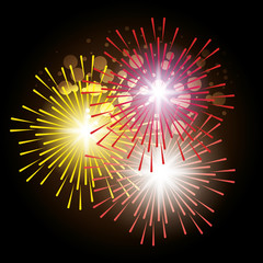 decorative fireworks explosions poster