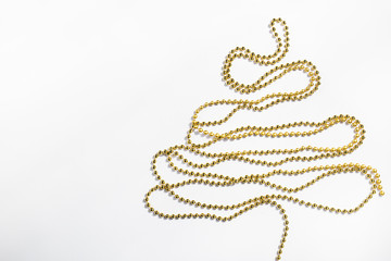 Christmas tree made with garland