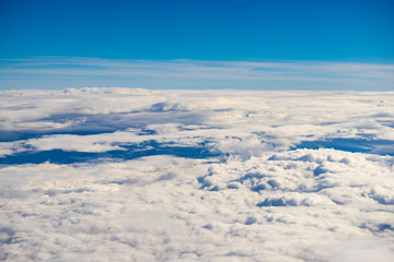 sunny sky above the clouds