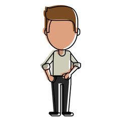 Young man avatar icon vector illustration graphic design