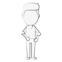 Young man avatar icon vector illustration graphic design