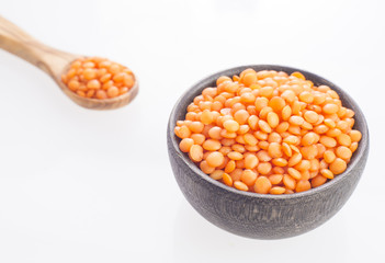 Raw red lentil - Lens culinaris
