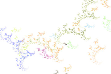 Fractal art background for creative design. Abstract fractal. Decoration for wallpaper desktop, poster, cover booklet, card. Psychedelic. Print for clothes, t-shirt. Magic graphics..