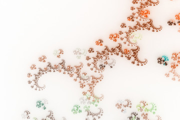 Fractal art background for creative design. Abstract fractal. Decoration for wallpaper desktop, poster, cover booklet, card. Psychedelic. Print for clothes, t-shirt. Magic graphics..