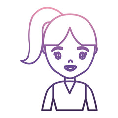 Obraz premium cartoon woman Icon over white background vector illustration