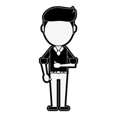 Young man avatar icon vector illustration graphic design