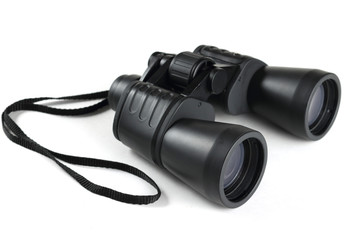Modern black binoculars