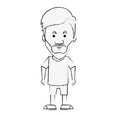 Hipster man cartoon icon vector illustration graphic design