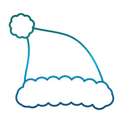 christmas hat icon over white background vector illustration