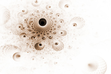 Fractal art background for creative design. Abstract fractal. Decoration for wallpaper desktop, poster, cover booklet, card. Psychedelic. Print for clothes, t-shirt. Magic graphics..