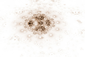 Fractal art background for creative design. Abstract fractal. Decoration for wallpaper desktop, poster, cover booklet, card. Psychedelic. Print for clothes, t-shirt. Magic graphics..