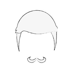 Hipster hairstyle and beard icon vector illustration graphic design