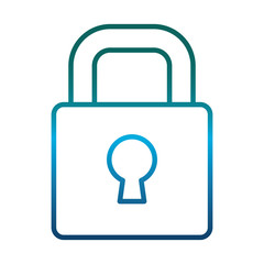 padlock Icon over white background vector illustration