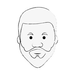 Obraz na płótnie Canvas Hipster face cartoon icon vector illustration graphic design