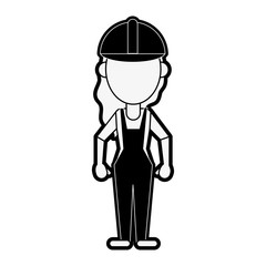 Woman construction worker icon vector illustration graphic design