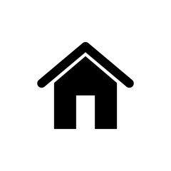 home homepage building house simple icon black on white